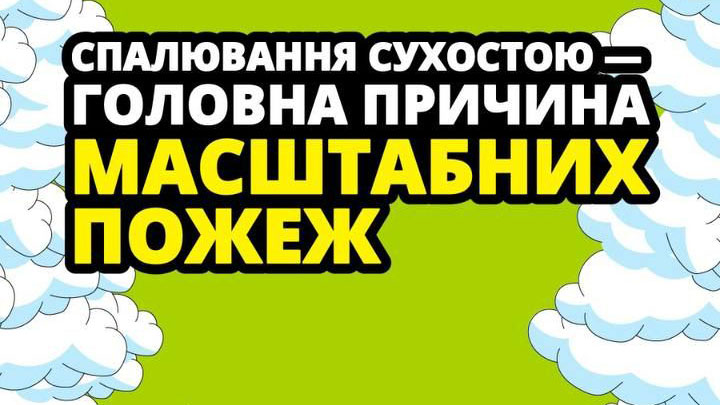 Випалювання трави — небезпека для життя і природи