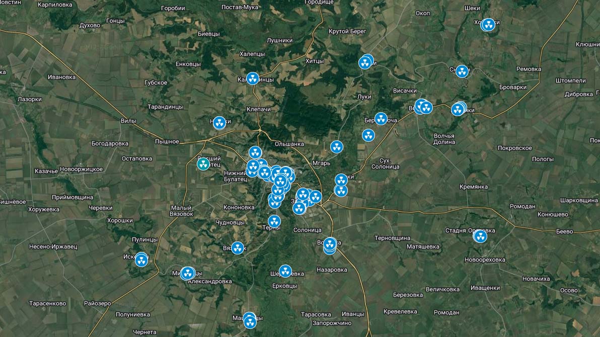 Карта захисних споруд цивільного захисту Лубенської ТГ